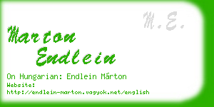 marton endlein business card